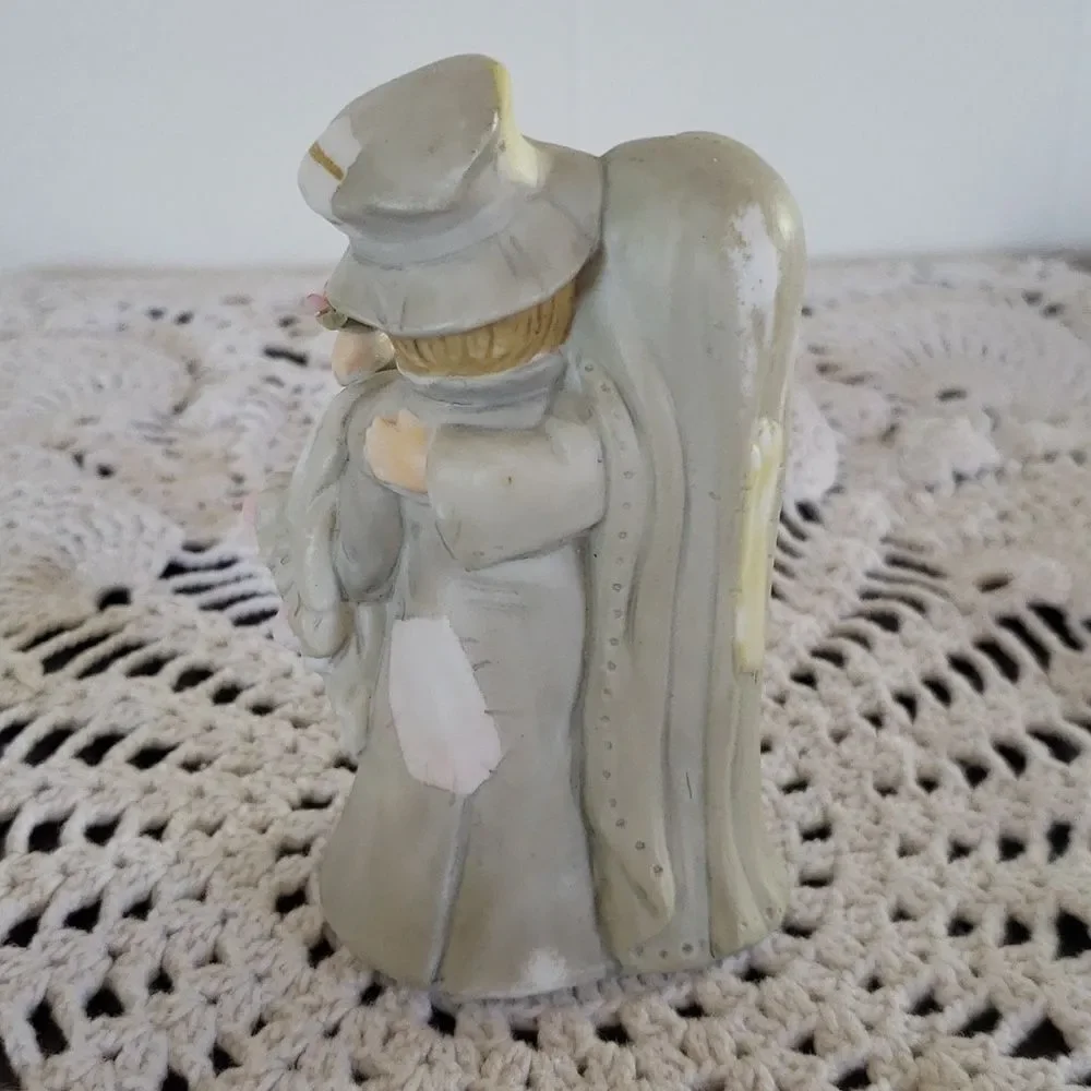 Adorable Vintage Porcelain Hobo Wedding Cake Topper